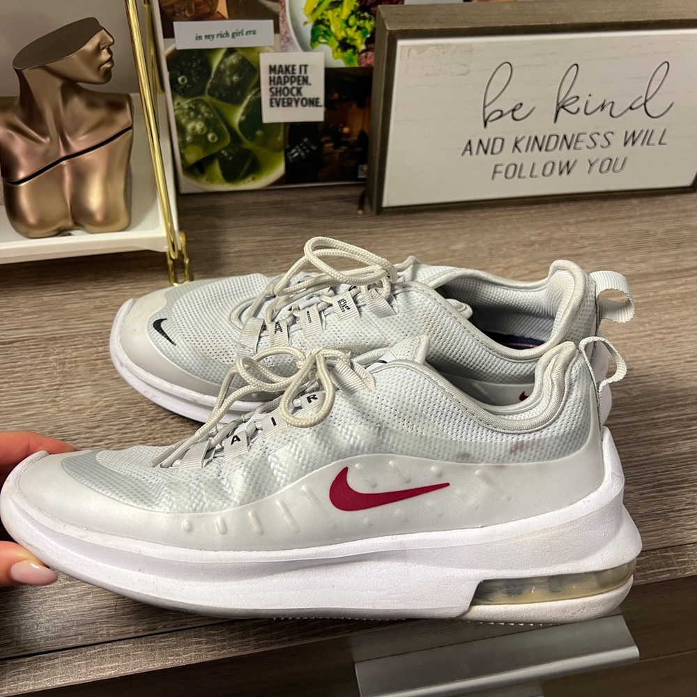 White and Grey Nike Air Max Axis